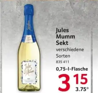 Selgros Jules Mumm Sekt 0,75 l Flasche Angebot