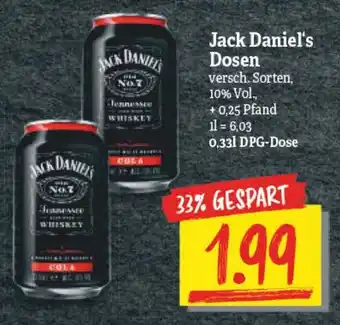 NP Discount Jack Daniel's Dosen 0,33L Angebot