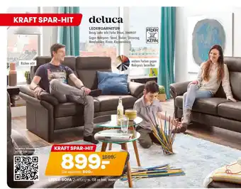 Möbel Kraft Deluca ledergarnitur Angebot