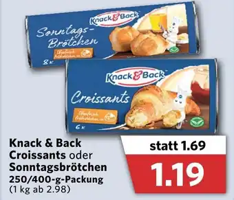 Combi Knack & Back Croissants/Sonntagsbrötchen 250/400g Angebot