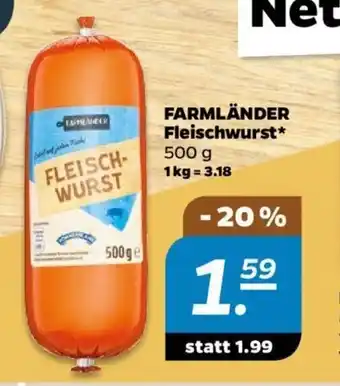 NETTO Farmlander Fleischwurst 500 g Angebot