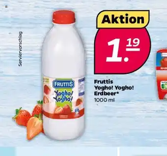 NETTO Fruttis Yogho! Yogho! Erdbeer 1000 ml Angebot