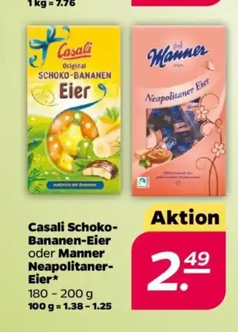 NETTO Casali Schoko-Bananen-Eier oder Manner Neapolitaner-Eier 180-200 g Angebot
