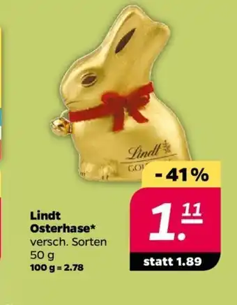 NETTO Lindt Osterhase 50 g Angebot