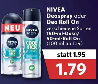 Combi Nivea Deo Spray oder Roll On 150ml/50ml Angebot