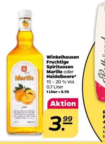 NETTO Winkelhausen Fruchtige Spirituosen Marille oder Heidelbeere 0,7 liter Angebot