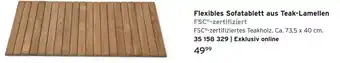 Tchibo Flexibles Sofatablett aus Teak Lamellen Angebot