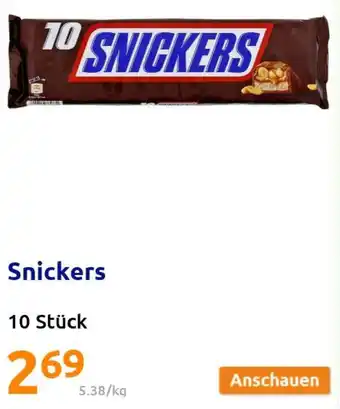 Action Snickers 10 Stück Angebot