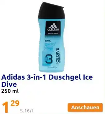 Action Adidas 3in1 Duschgel Ice Dive 250ml Angebot