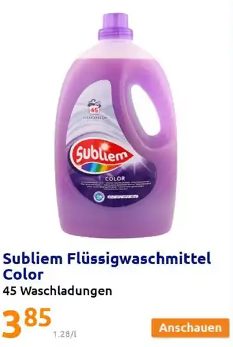 Action Subliem Flüssigwaschmittel Color 45 Waschladungen Angebot