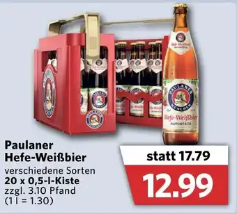 Combi Paulaner Hefe Weißbier 20x0,5L Angebot