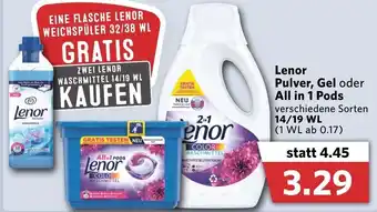 Combi Lenor Pulver, Gel oder All in 1 Pods Angebot