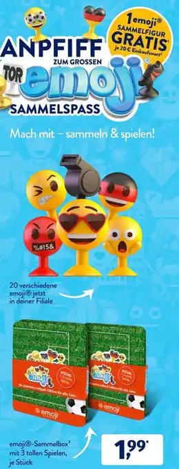 Aldi Süd Emoji Sammelbox mit 3 tollen Spielen Angebot