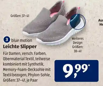 Aldi Süd Blue Motion Leichte Slipper Angebot