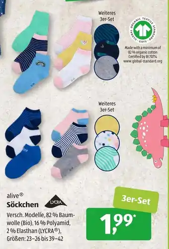 Aldi Süd Alive Söckchen Angebot