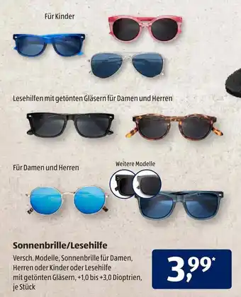 Aldi Süd Sonnenbrille/Lesehilfe Angebot