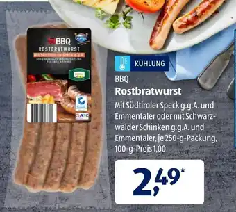 Aldi Süd BBQ Rostbratwurst 250g Angebot