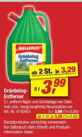 toom Baumarkt Mellerud Grunbelag Entferner 5L Angebot