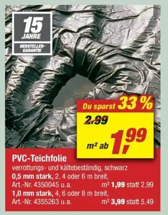 toom Baumarkt PVC-Teichfolie Angebot