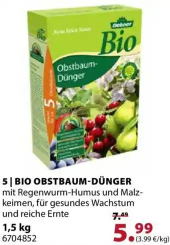 Dehner Bio Obstbaum Dünger 1,5kg Angebot