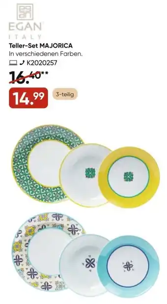 Galeria Egan Italy Teller Set Majorica Angebot