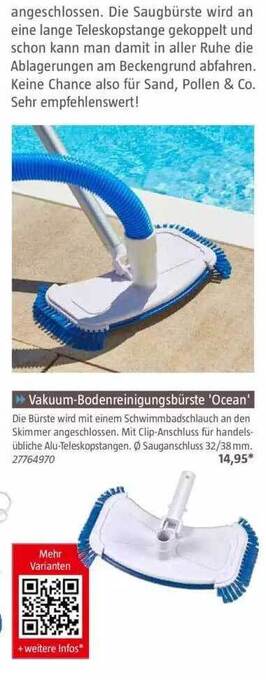 Bauhaus Vakuum-bodenreinigungsbürste „ocean“ Angebot