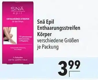 CITTI Markt Snä Epil Enthaarungsstreifen Körper Angebot