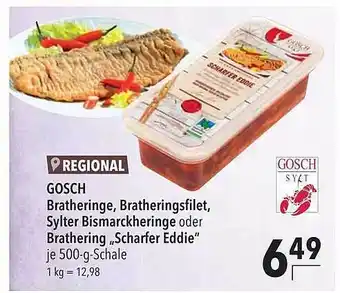 CITTI Markt Gosch Bratheringe, Bratheringsfilet, Sylter Bismarckheringe Oder „scharfer Eddie“ Angebot