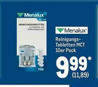 METRO Menalux Reinigungs-tabletten Mct 10er Pack Angebot