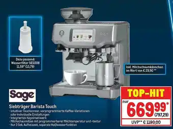 METRO Sage Siebträger Barista Touch Angebot