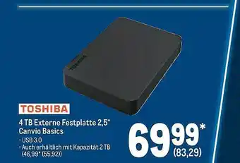 METRO Toshiba 4 Tb Externe Festplatte 2.5 Angebot