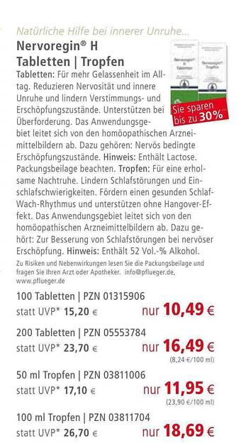 Apotal Nervoregin H Tabletten [ Tropfen Angebot