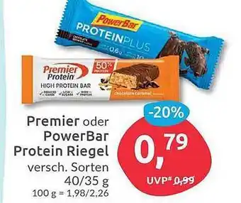 Budni Premier Oder PowerBar Protein Riegel Angebot