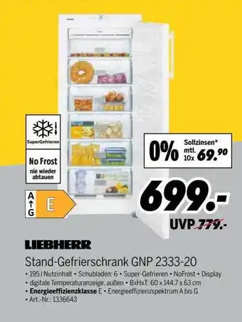 MEDIMAX Liebherr Stand-gefrierschrank Gnp 2333-20 Angebot