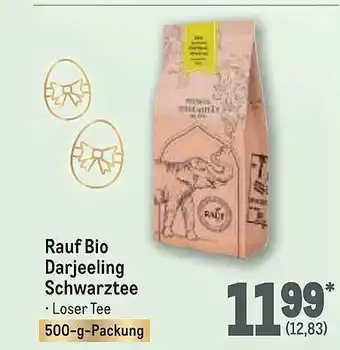 METRO Rauf Bio Darjeeling Schwarztee Angebot