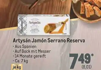 METRO Artysán Jamón Serrano Reserva Angebot