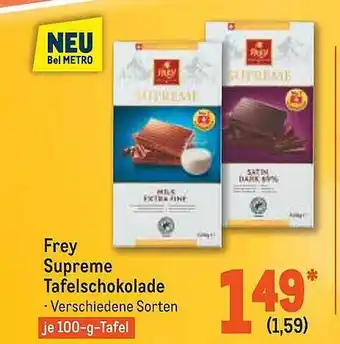 METRO Frey Supreme Tafelschokolade Angebot