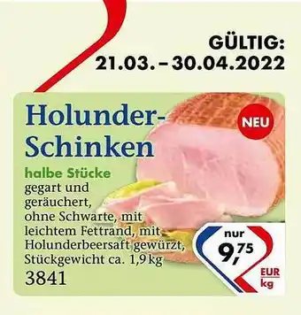 Recke Fleischwaren Holunder-schinken Halbe Stücke Angebot