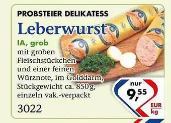 Recke Fleischwaren Probsteier Delikatess Leberwurst Angebot