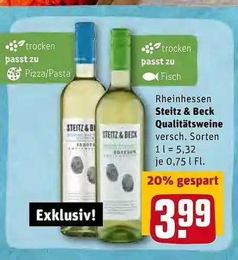 REWE Rheinhessen Steitz & Beck Qualitätsweine Angebot