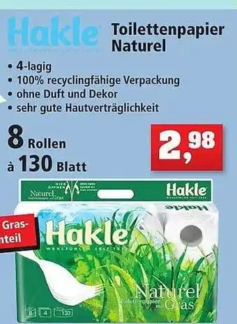 Thomas Philipps Hakle Toilettenpapier Naturel Angebot