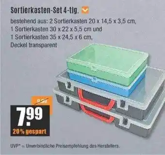 V Baumarkt Sortierkasten-set 4-tlg Angebot