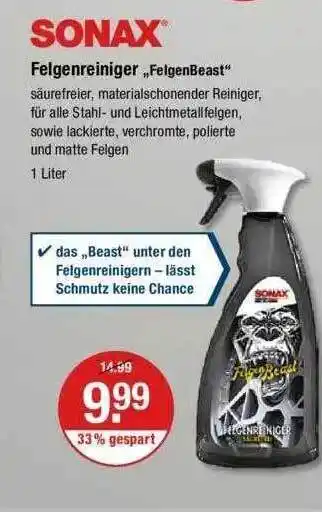 V Markt Sonax Felgenreiniger „felgenbeast“ Angebot