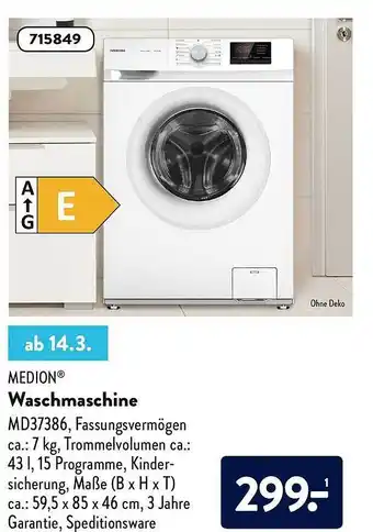 Aldi Nord Medion Waschmaschine Angebot