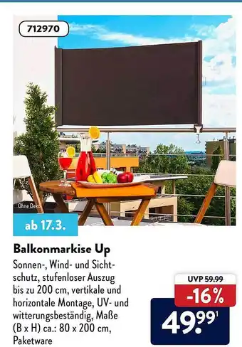 Aldi Nord Balkonmarkise Up Angebot