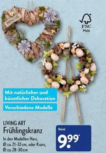 Aldi Nord Living Art Frühlingskranz Angebot