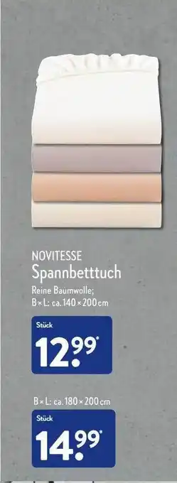 Aldi Nord Novitesse Spannbetttuch Angebot