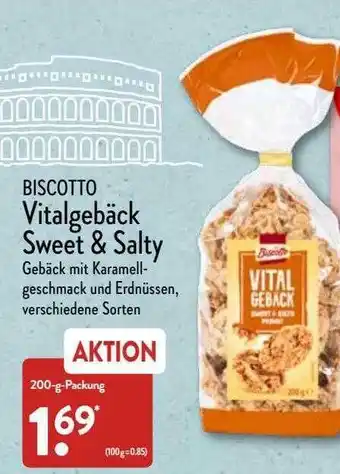 Aldi Nord Biscotto Vitalgebäck Sweet & Salty Angebot