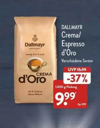 Aldi Nord Dallmayr Crema Oder Espresso D'oro Angebot