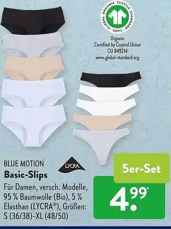 Aldi Süd Blue Motion Basic-slips Lycra Angebot